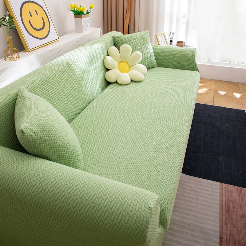 Jacquard Adjustable Elastic Sofa Cover Armchair Protector Corner L Shape Stretch