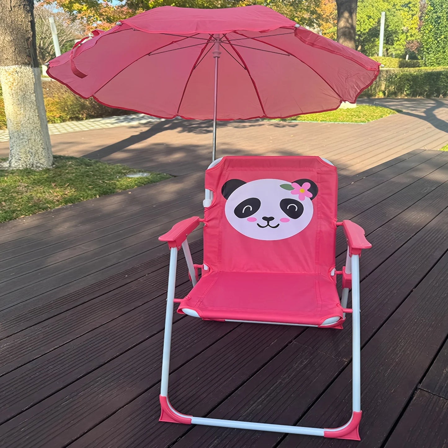 Kids Beach Folding Camping Chair with Backrest Portable Outdoor Seat