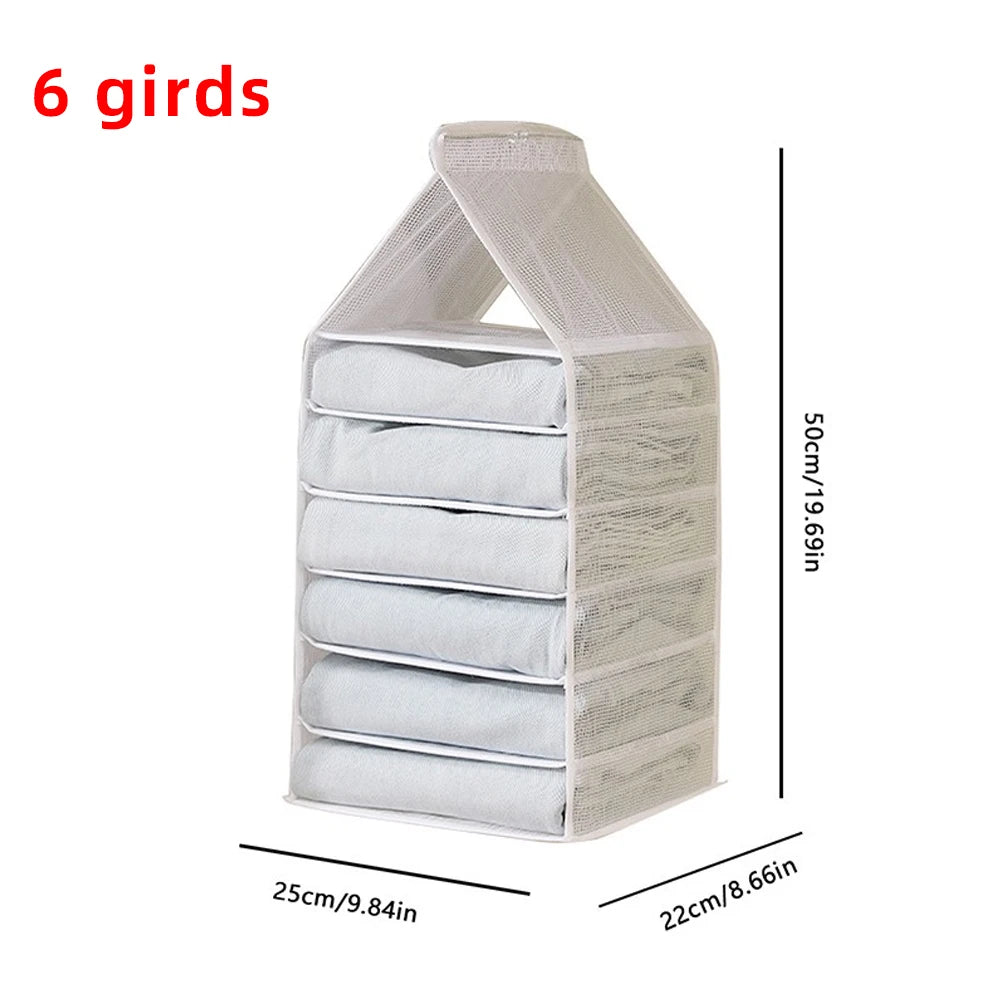 Wardrobe Hanging Organizer Storage Bag Foldable Closet Hanging Storage