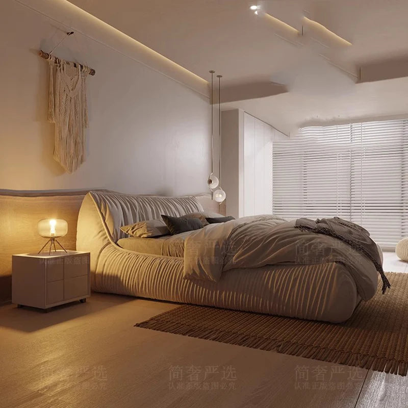 European Simple Bed Double King Size Luxury Castle Sleeping Bed