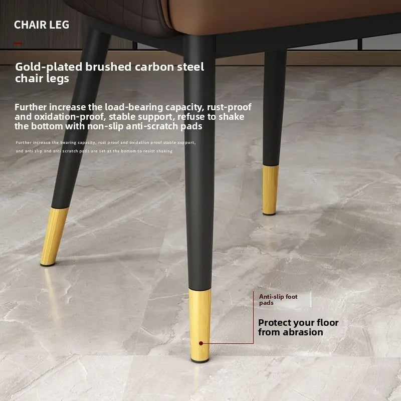 Dining chair, light luxury modern Bentley minimalist chair