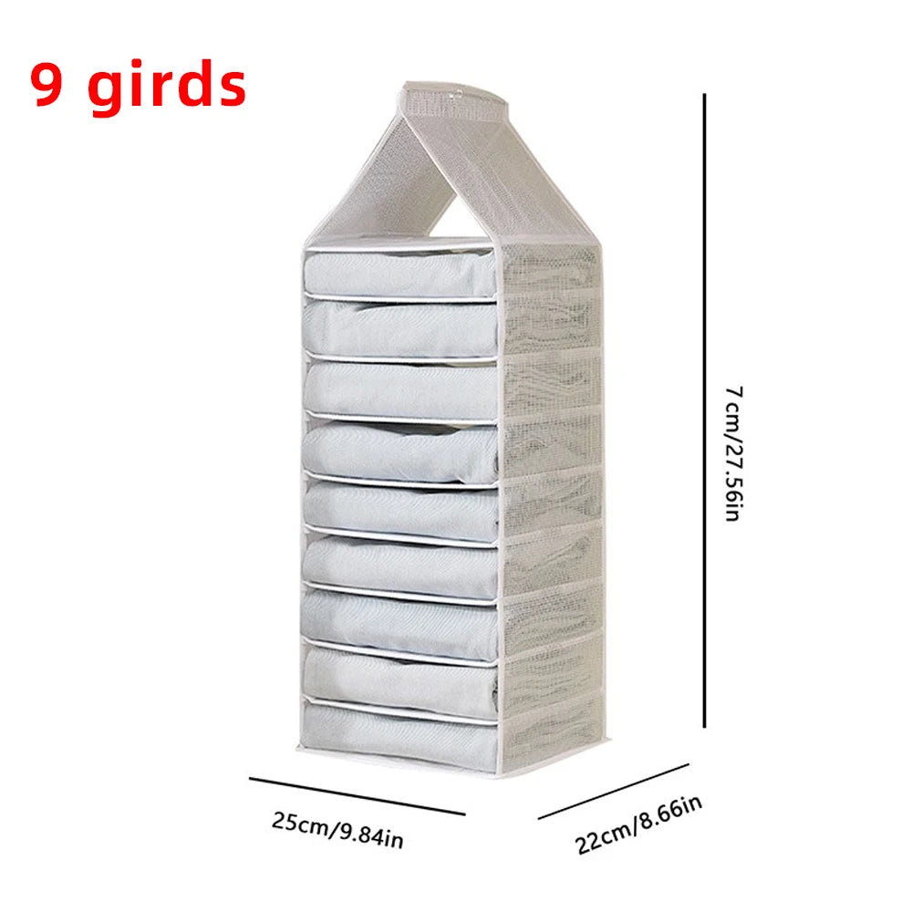 Wardrobe Hanging Organizer Storage Bag Foldable Closet Hanging Storage