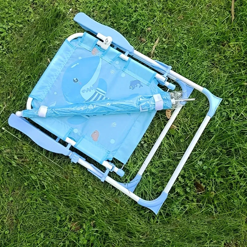 Kids Beach Folding Camping Chair with Backrest Portable Outdoor Seat