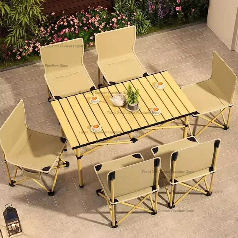 Tourist Folding Outdoor Tables Balcony Picnic Coffee Height Adjustable
