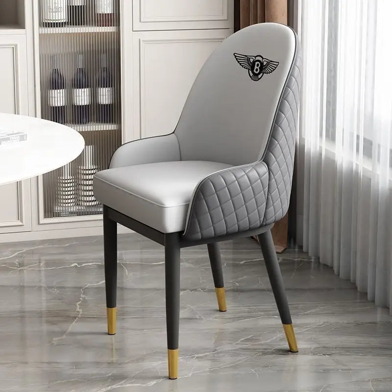 Dining chair, light luxury modern Bentley minimalist chair