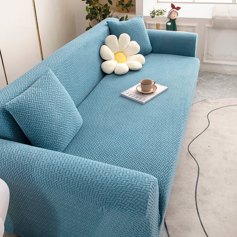 Jacquard Adjustable Elastic Sofa Cover Armchair Protector Corner L Shape Stretch