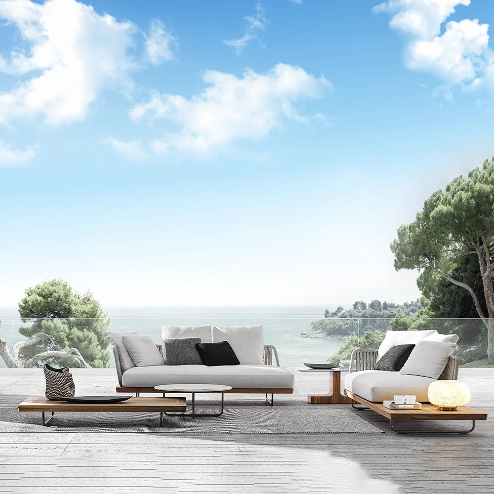 High End Outdoor Customization Villa Garden Sofa Rope Woven Furniture Poolside