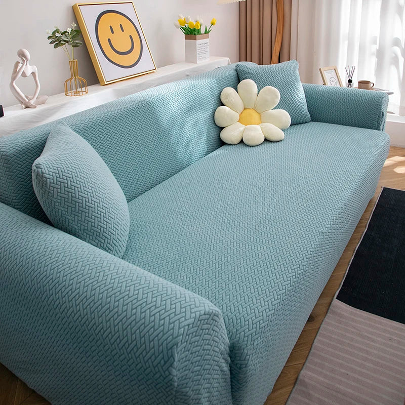 Jacquard Adjustable Elastic Sofa Cover Armchair Protector Corner L Shape Stretch