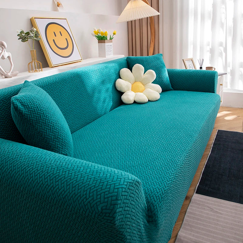 Jacquard Adjustable Elastic Sofa Cover Armchair Protector Corner L Shape Stretch