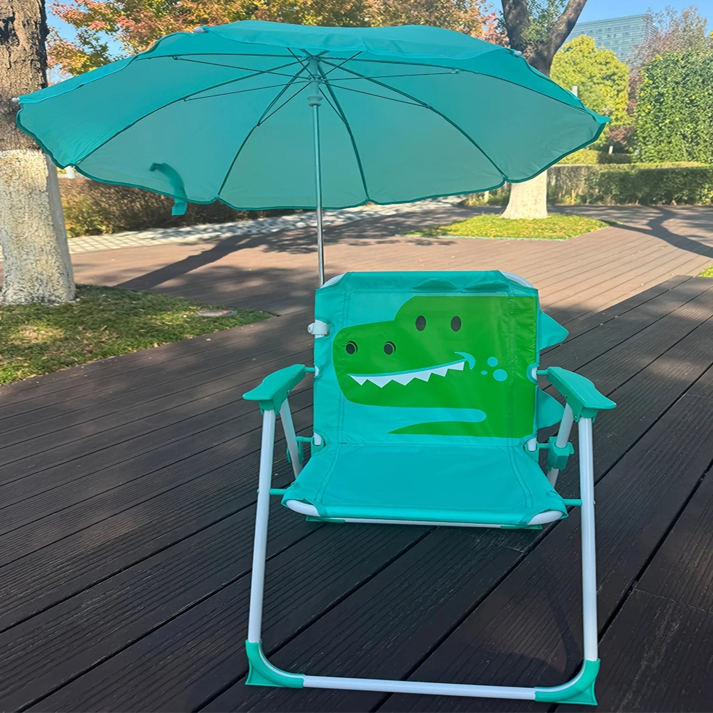 Kids Beach Folding Camping Chair with Backrest Portable Outdoor Seat