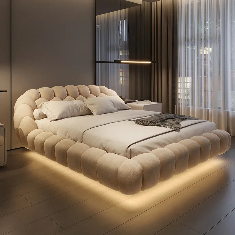 Lambswool Floating Bed Aesthetics Princess Wedding High End Quality Bed