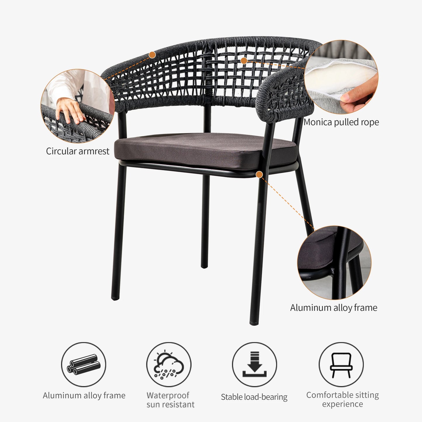 Outdoor Weather Furniture hotel patio PE rattan weaving Sofa Set