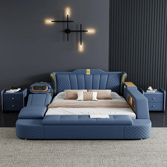 High Quality Crown Beds Smart Double Minimalist Organizer Wedding Beds