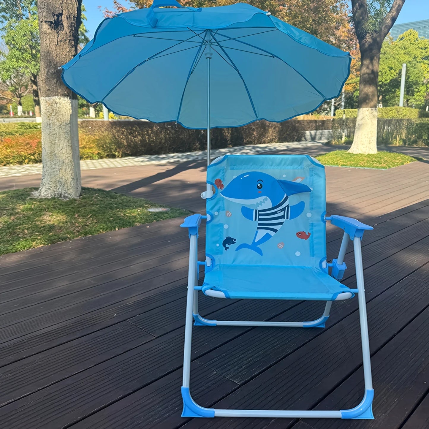 Kids Beach Folding Camping Chair with Backrest Portable Outdoor Seat