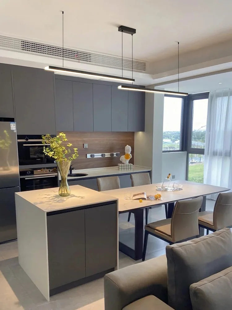 LED Pendant light long restaurant chandelier modern minimalist office