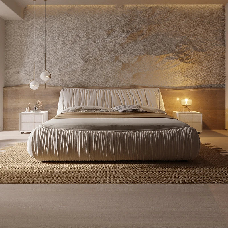 European Simple Bed Double King Size Luxury Castle Sleeping Bed