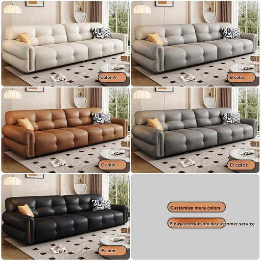 Modern Leather Sectional Couches Set Solid Wood Frame Design Sofa Sectional Sofas
