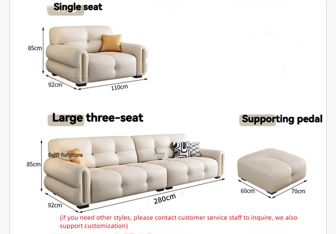 Modern Leather Sectional Couches Set Solid Wood Frame Design Sofa Sectional Sofas