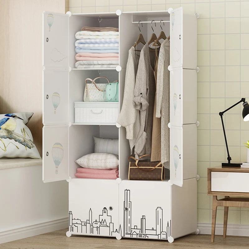 Cheap Partitions Wardrobe Cabinet Simple Small Clothes Cube Wardrobe