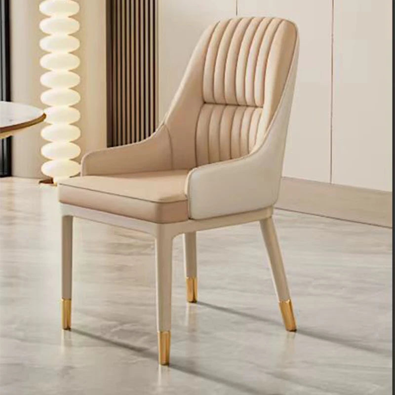 UVR Light Luxury Dining Chair Household Kitchen Backrest Stool Cafe Upholstered Chair
