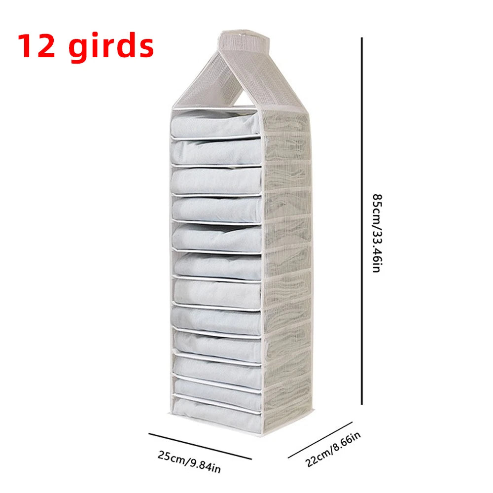Wardrobe Hanging Organizer Storage Bag Foldable Closet Hanging Storage