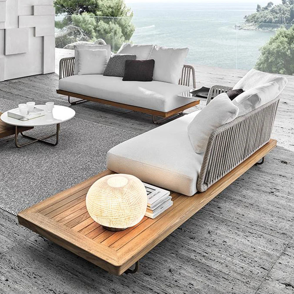 High End Outdoor Customization Villa Garden Sofa Rope Woven Furniture Poolside