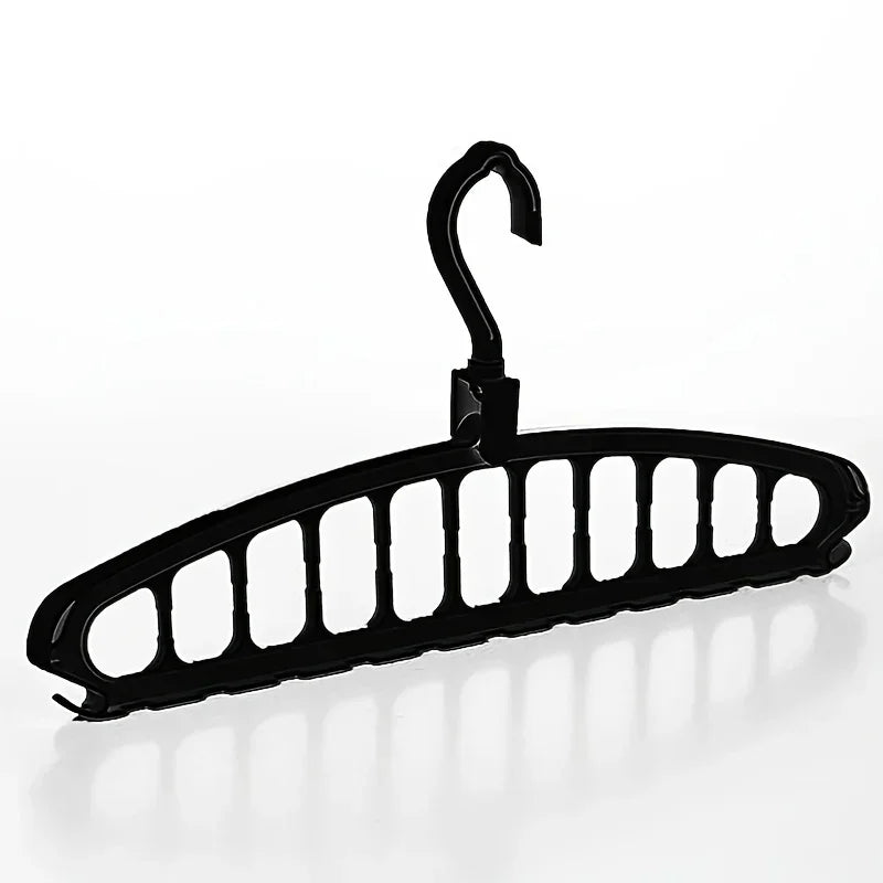Folding Multi-Hole Clothes Hanger Non-slip Storage Rack Space Saving Clothes