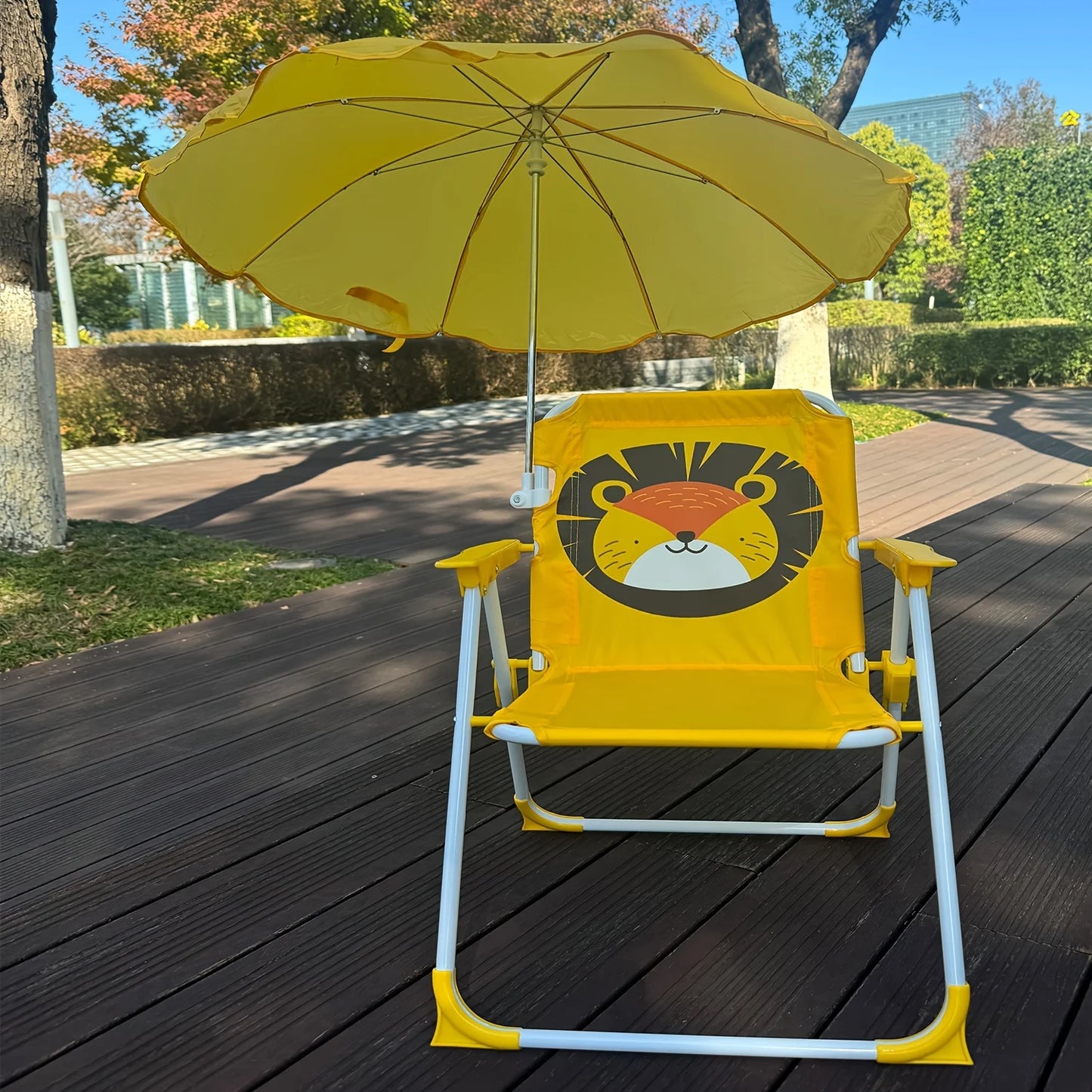 Kids Beach Folding Camping Chair with Backrest Portable Outdoor Seat