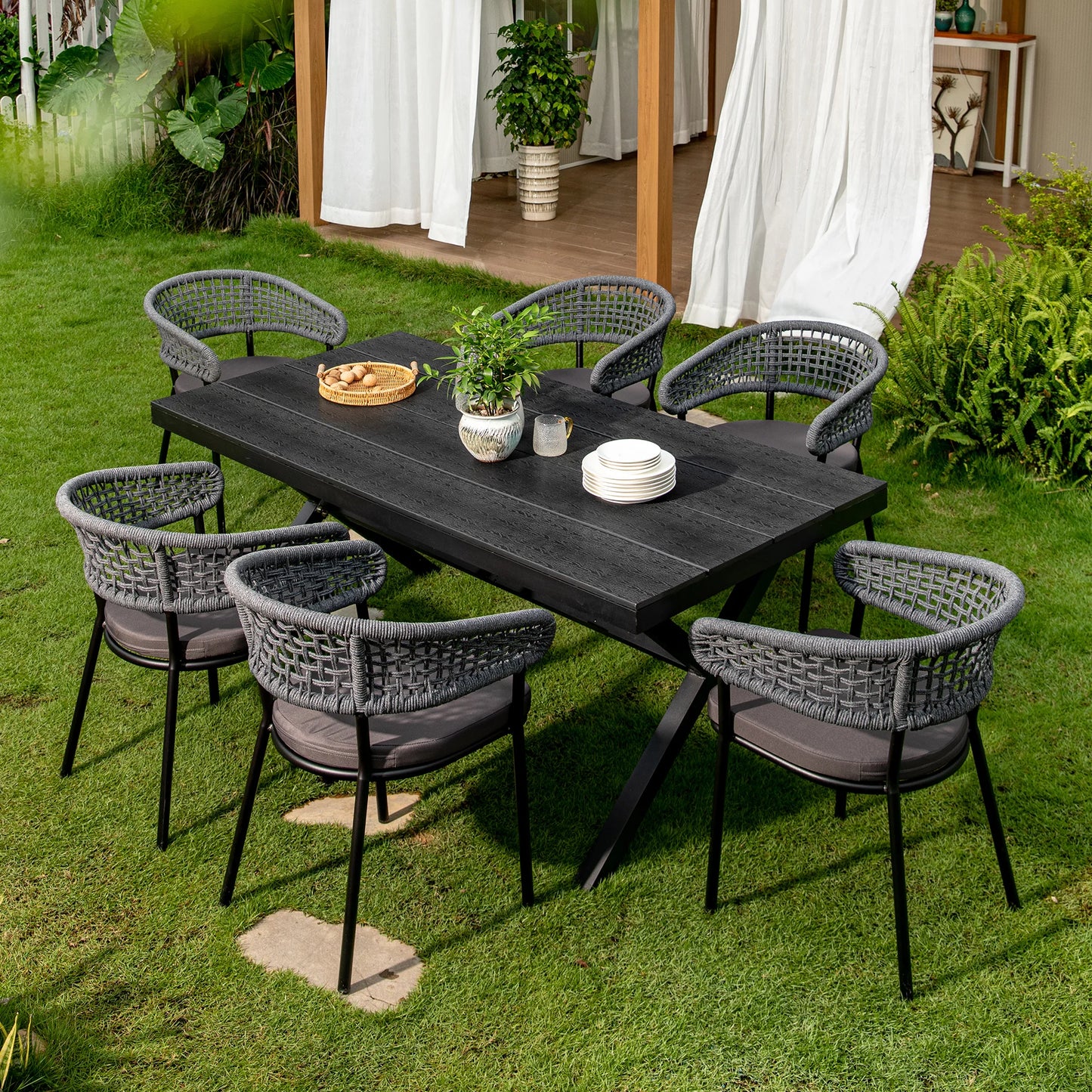 Outdoor Weather Furniture hotel patio PE rattan weaving Sofa Set