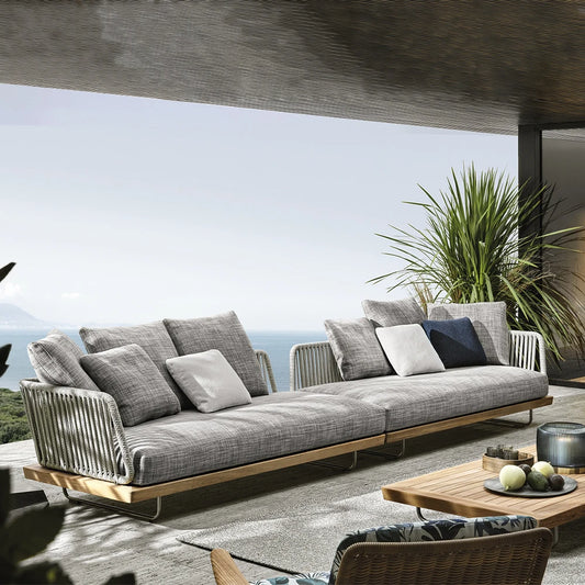 High End Outdoor Customization Villa Garden Sofa Rope Woven Furniture Poolside