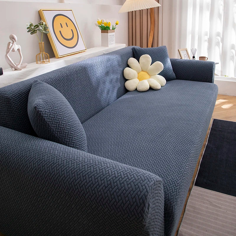 Jacquard Adjustable Elastic Sofa Cover Armchair Protector Corner L Shape Stretch