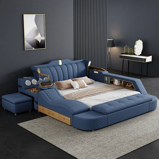 High Quality Crown Beds Smart Double Minimalist Organizer Wedding Beds