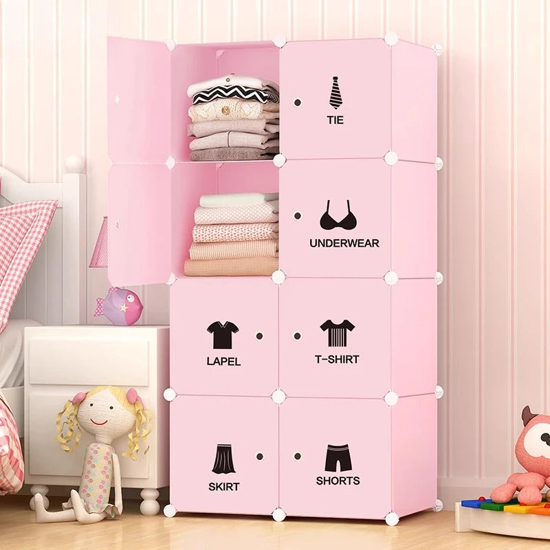 Clothes Organizer Closet Shelves Modern Cube Minimalist Plastic Wardrobe Nordic