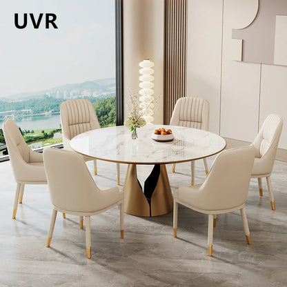 UVR Light Luxury Dining Chair Household Kitchen Backrest Stool Cafe Upholstered Chair