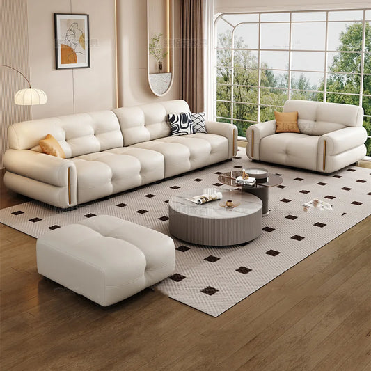 Modern Leather Sectional Couches Set Solid Wood Frame Design Sofa Sectional Sofas