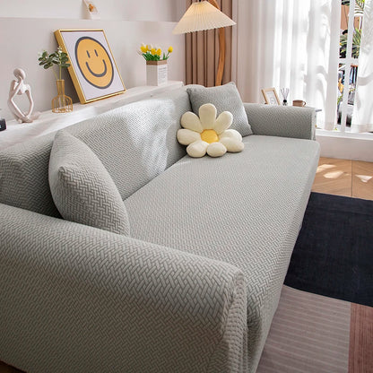 Jacquard Adjustable Elastic Sofa Cover Armchair Protector Corner L Shape Stretch