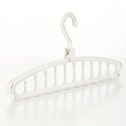 Folding Multi-Hole Clothes Hanger Non-slip Storage Rack Space Saving Clothes