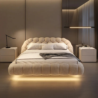Lambswool Floating Bed Aesthetics Princess Wedding High End Quality Bed