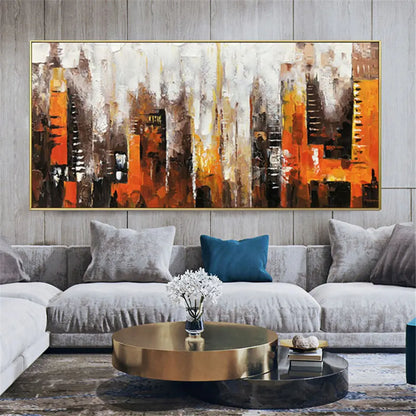 Modern Paintings Hand-painted Banner Black And White Ash Living Room Sofa