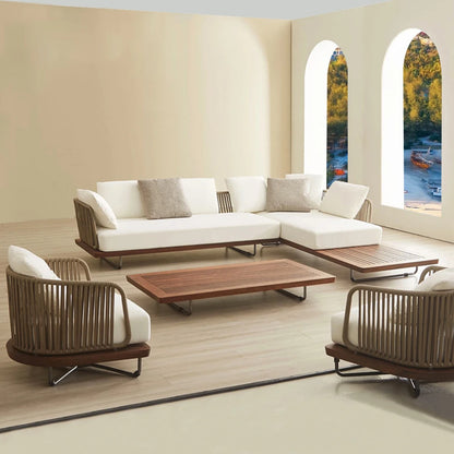 High End Outdoor Customization Villa Garden Sofa Rope Woven Furniture Poolside