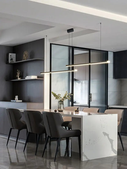LED Pendant light long restaurant chandelier modern minimalist office