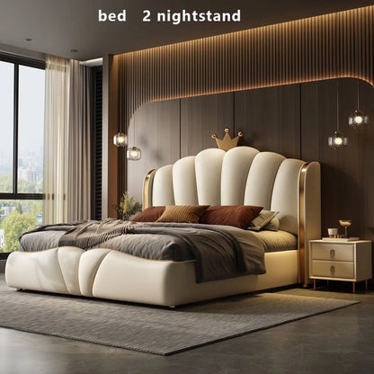 European Princess Bed Nordic Design Beauty Modern Luxury Bed Sun Castle