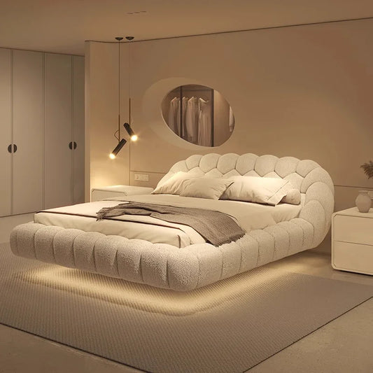Lambswool Floating Bed Aesthetics Princess Wedding High End Quality Bed