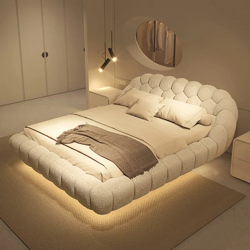 Lambswool Floating Bed Aesthetics Princess Wedding High End Quality Bed