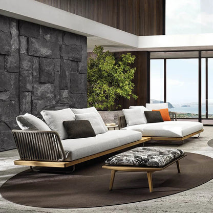 High End Outdoor Customization Villa Garden Sofa Rope Woven Furniture Poolside