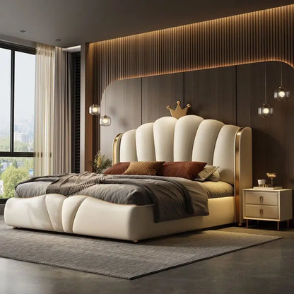 European Princess Bed Nordic Design Beauty Modern Luxury Bed Sun Castle