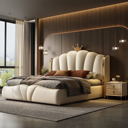 European Princess Bed Nordic Design Beauty Modern Luxury Bed Sun Castle