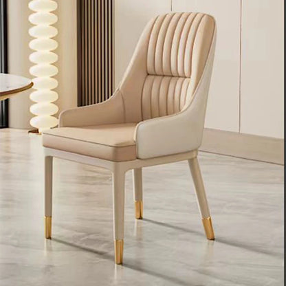 UVR Light Luxury Dining Chair Household Kitchen Backrest Stool Cafe Upholstered Chair