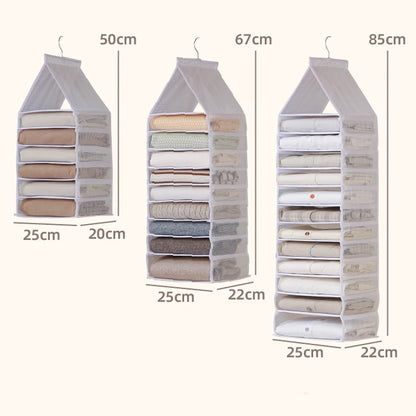 Wardrobe Hanging Organizer Storage Bag Foldable Closet Hanging Storage