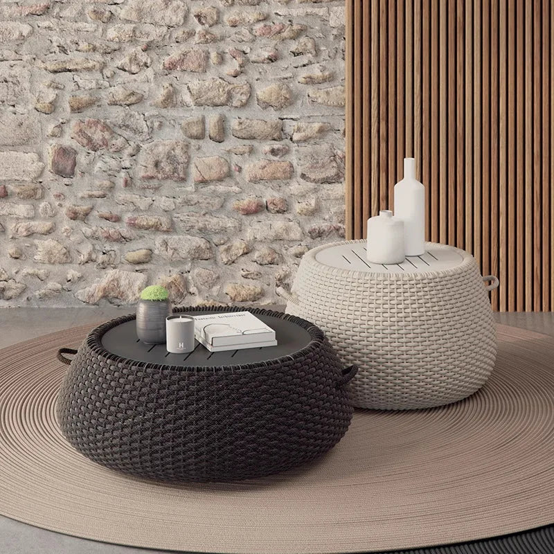 Outdoor Sofa Rattan Three-piece Waterproof Sun Villa Courtyard Garden Furniture Living Room